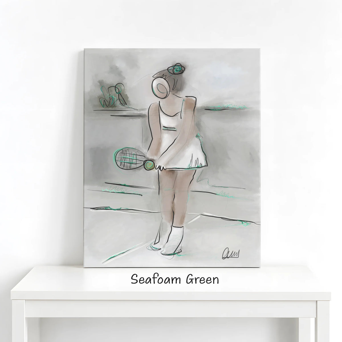Tennis Player Canvas Print | Minimalist Wall Art