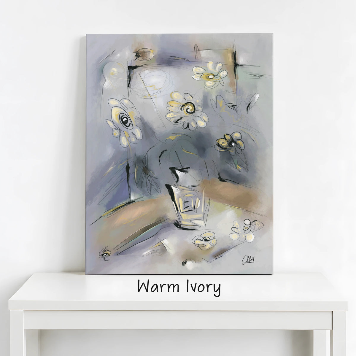Abstract Flowers Canvas Print | Organic Modern Wall Art