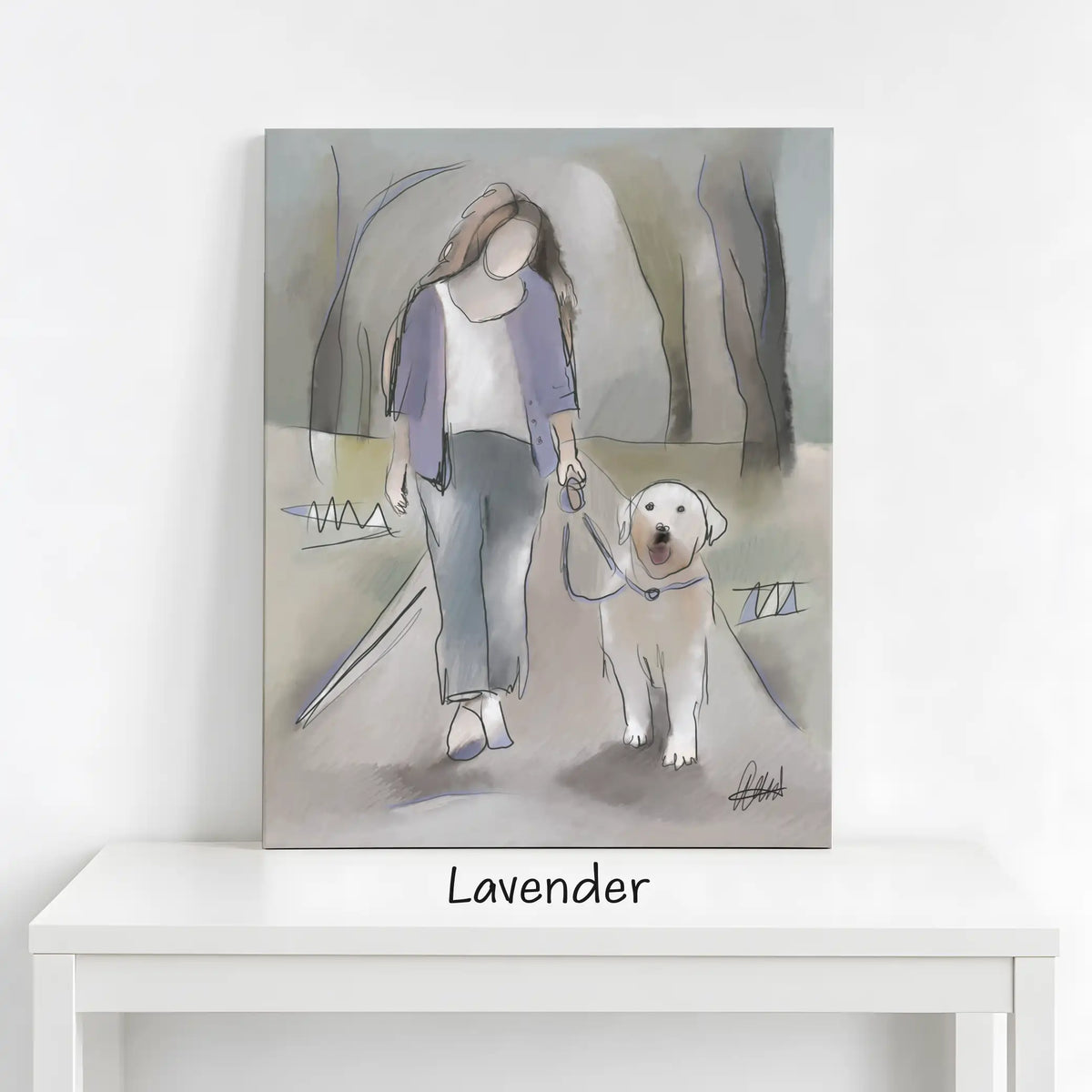 Dog Walking Wall Art | Meaningful Gift for Dog Lovers