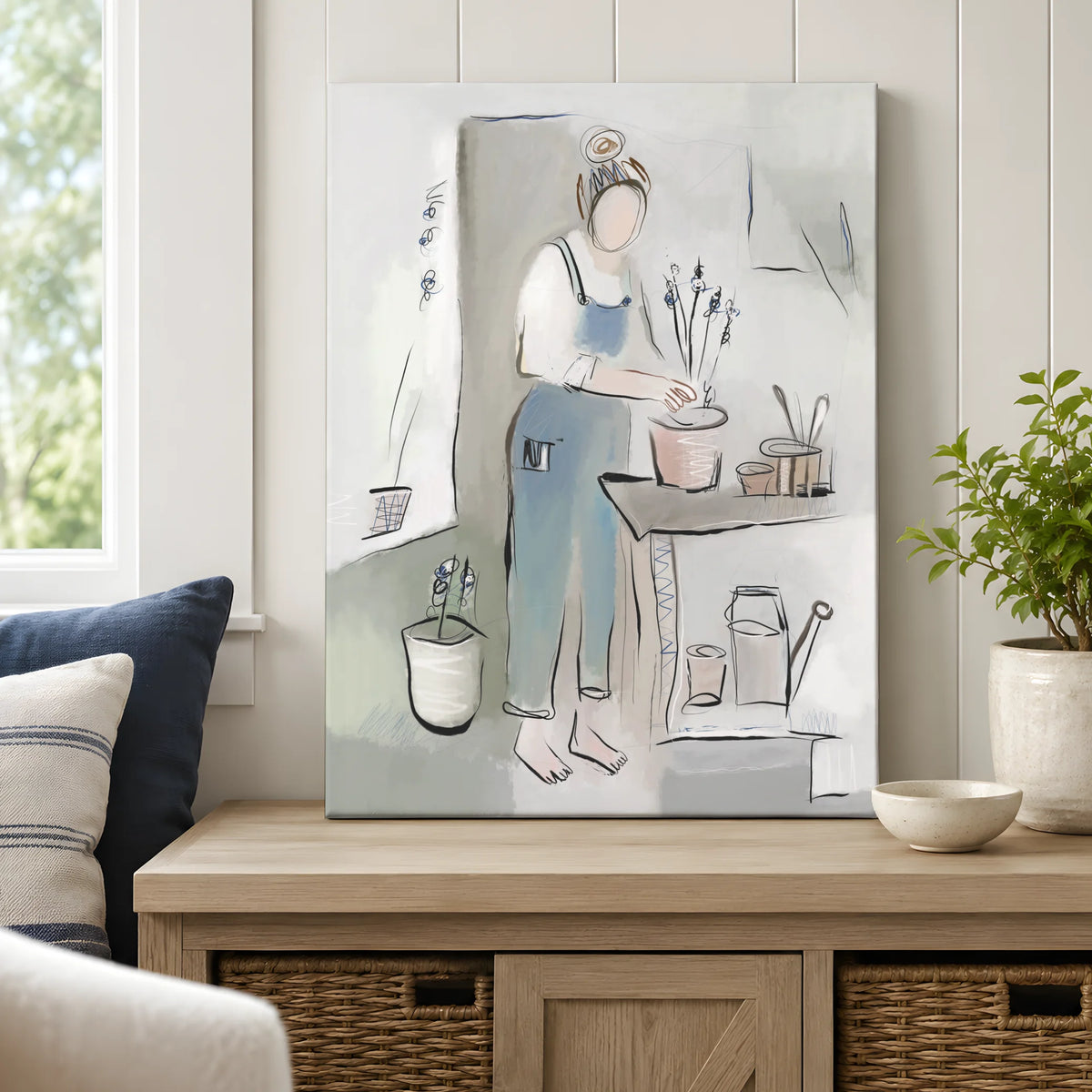 Plant Lady Wall Art | Plant Lover Canvas Print