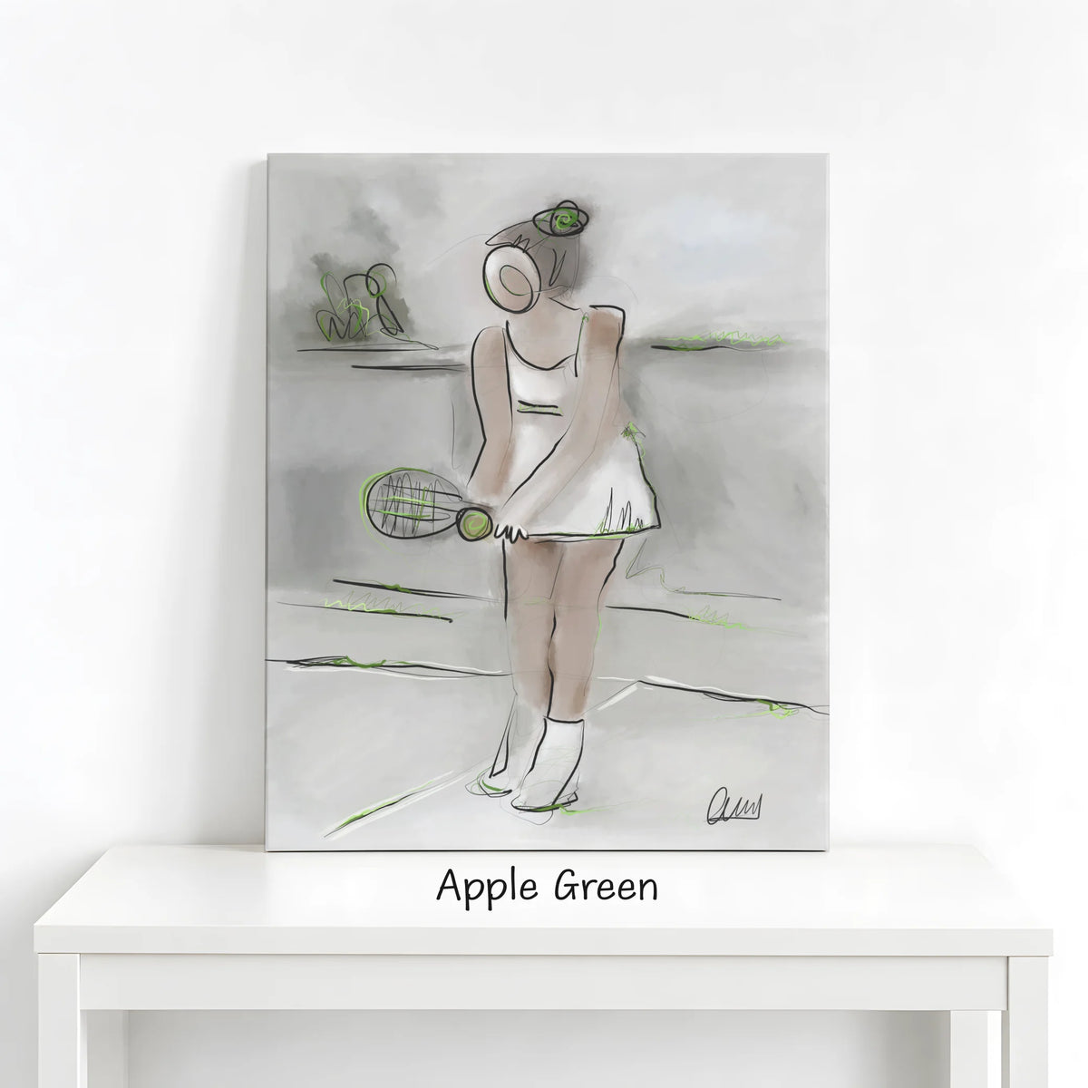 Tennis Player Canvas Print | Minimalist Wall Art