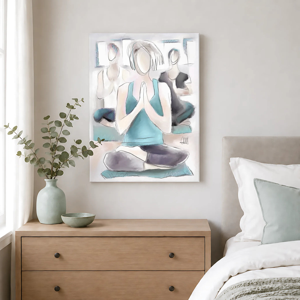 Yoga Wall Art Canvas Print | Wellness Studio & Gym Decor