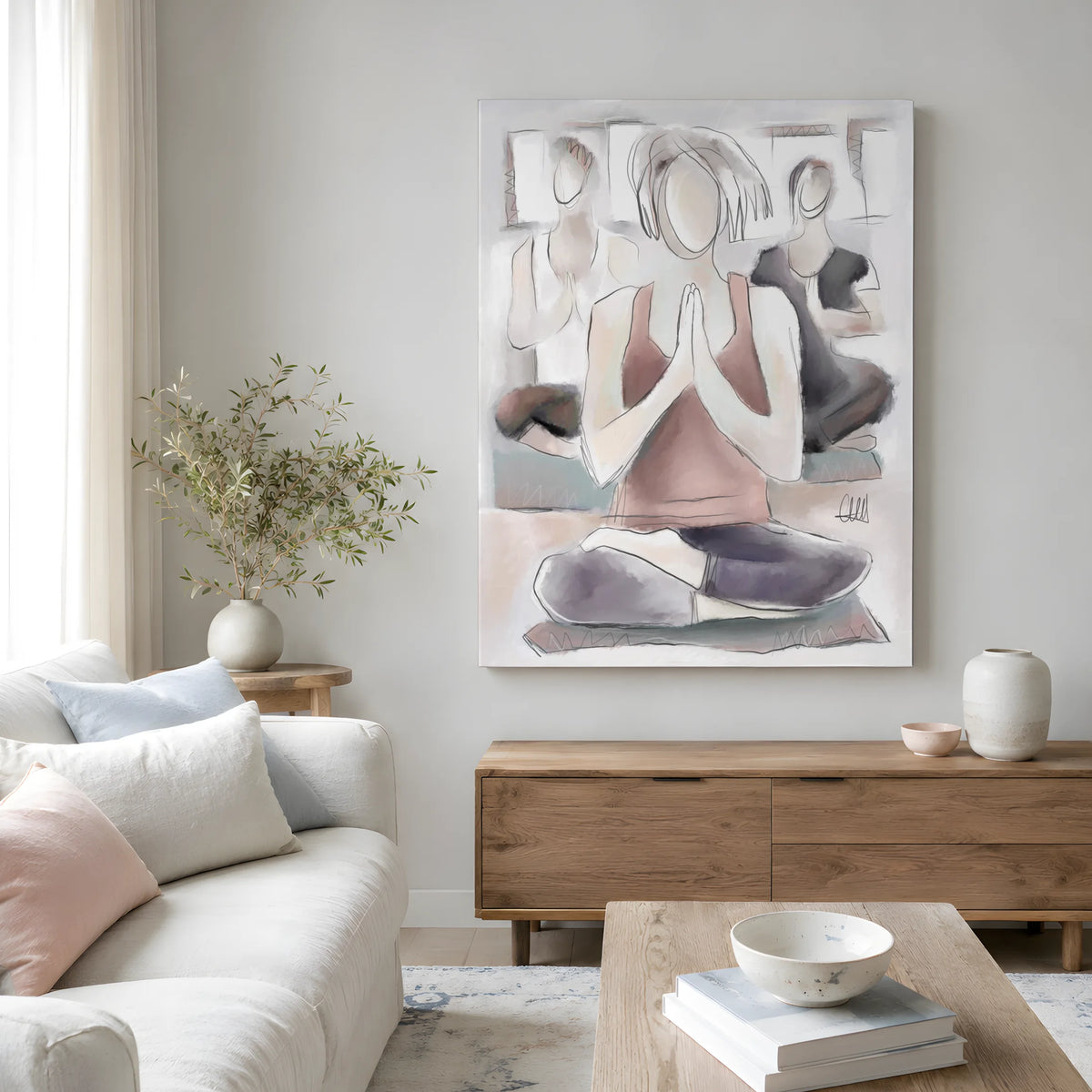 Yoga Wall Art Canvas Print | Wellness Studio & Gym Decor