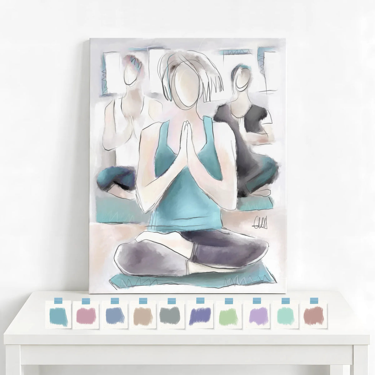 Yoga Wall Art Canvas Print | Wellness Studio & Gym Decor