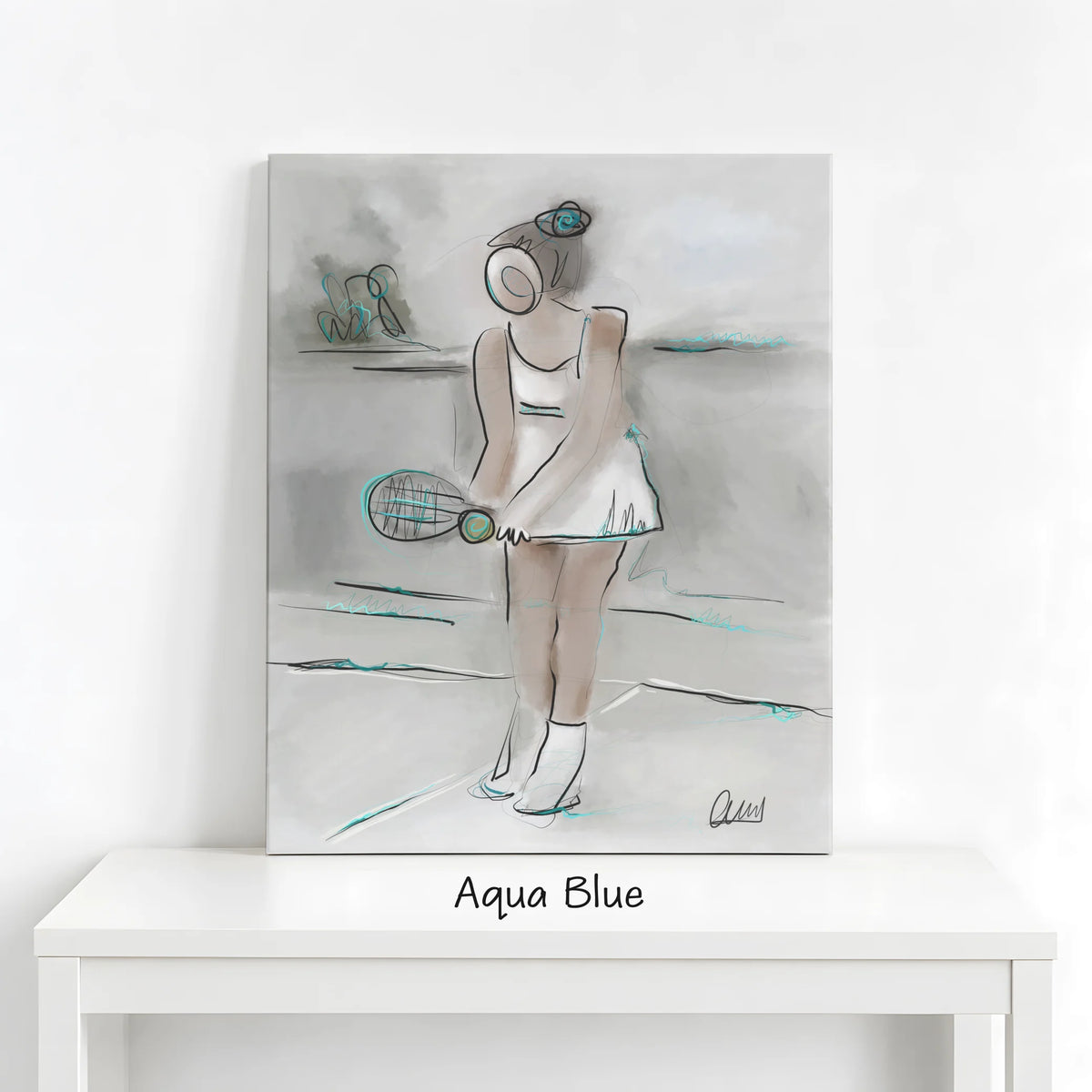 Tennis Player Canvas Print | Minimalist Wall Art