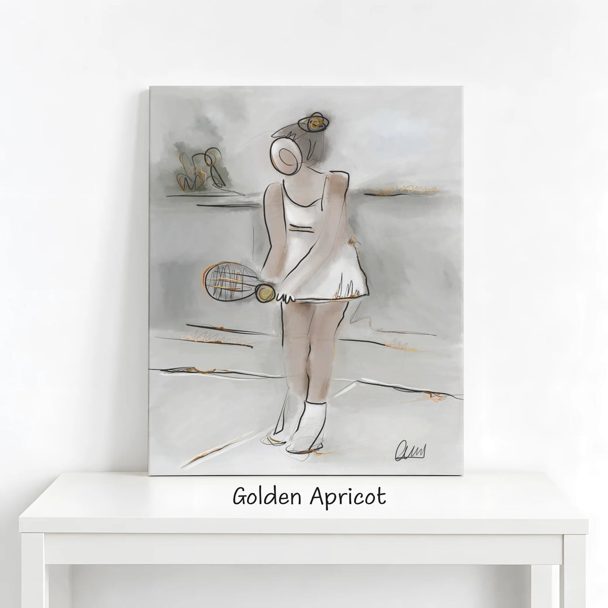 Tennis Player Canvas Print | Minimalist Wall Art
