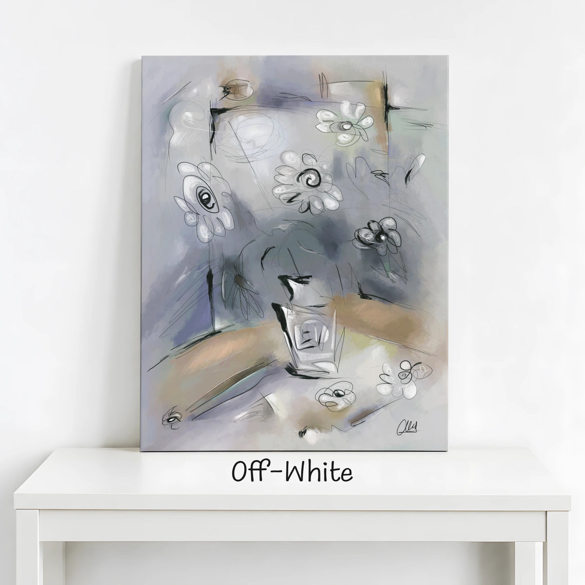 Abstract Flowers Canvas Print | Organic Modern Wall Art