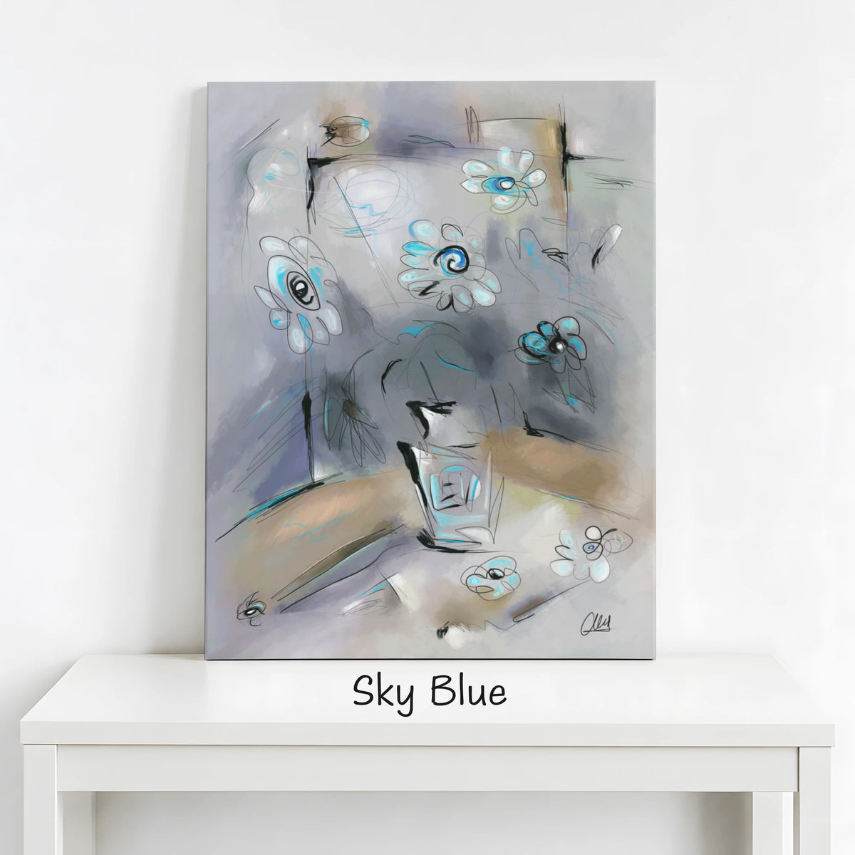 Abstract Flowers Canvas Print | Organic Modern Wall Art