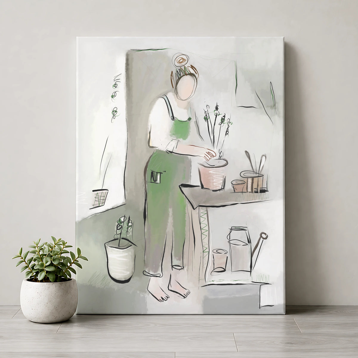 Plant Lady Wall Art | Plant Lover Canvas Print