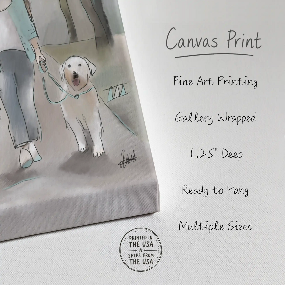 Dog Walking Wall Art | Meaningful Gift for Dog Lovers