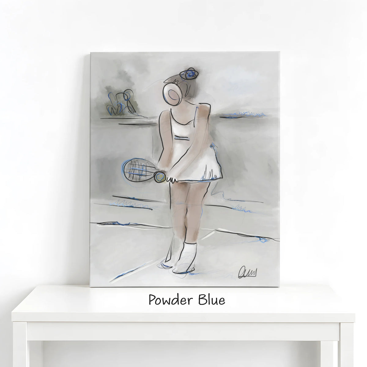 Tennis Player Canvas Print | Minimalist Wall Art