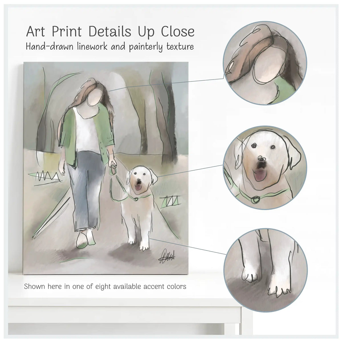 Dog Walking Wall Art | Meaningful Gift for Dog Lovers