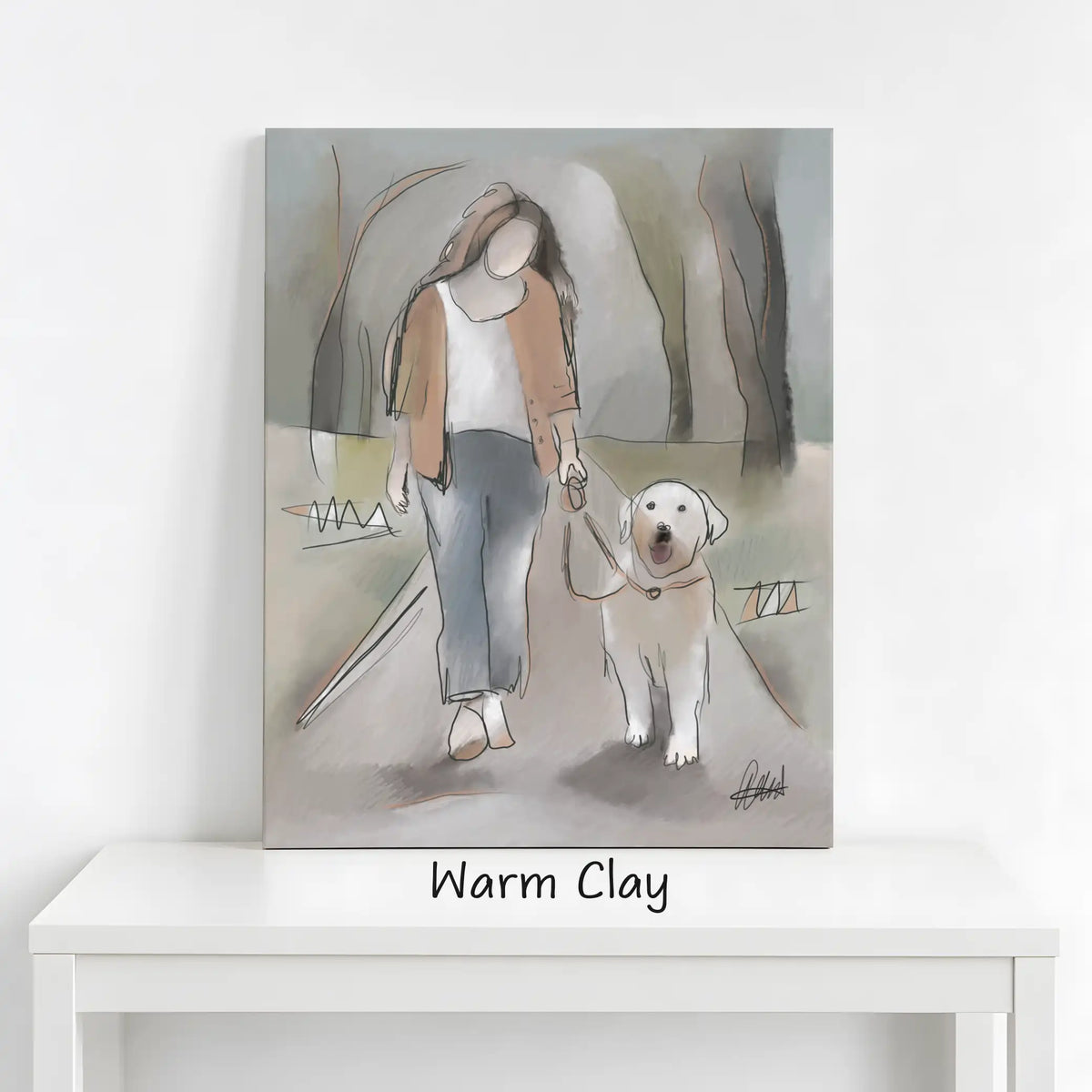 Dog Walking Wall Art | Meaningful Gift for Dog Lovers