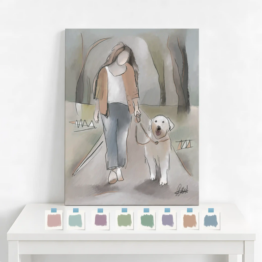 Dog Walking Wall Art | Meaningful Gift for Dog Lovers