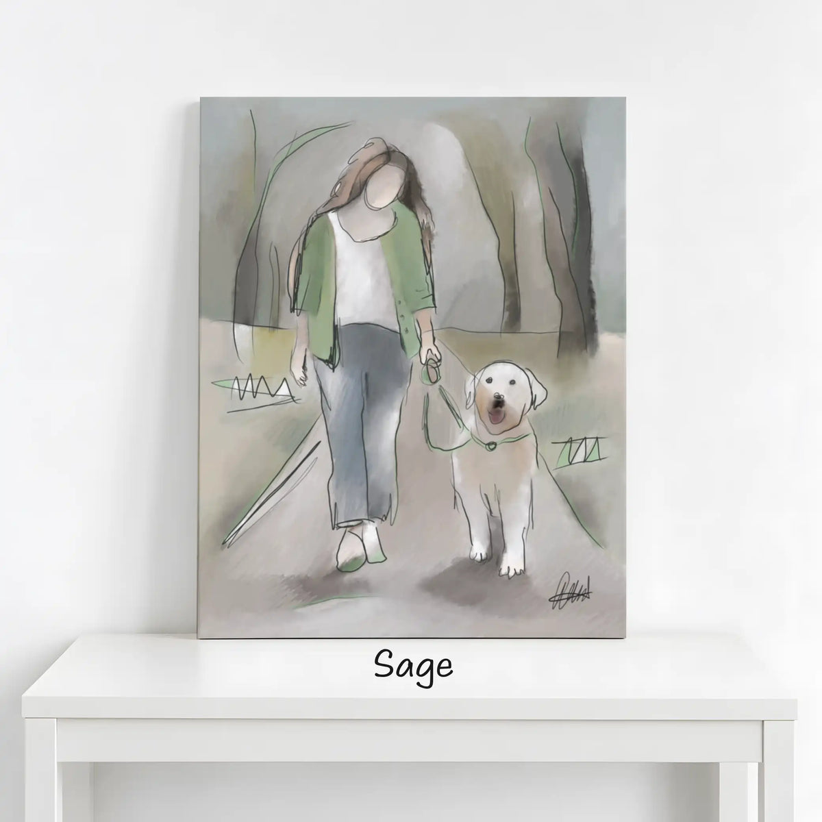 Dog Walking Wall Art | Meaningful Gift for Dog Lovers