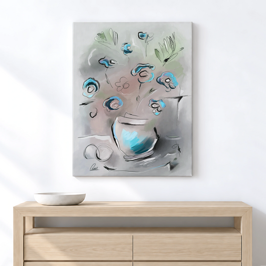 Floral Wall Art | Abstract Bouquet Canvas Print