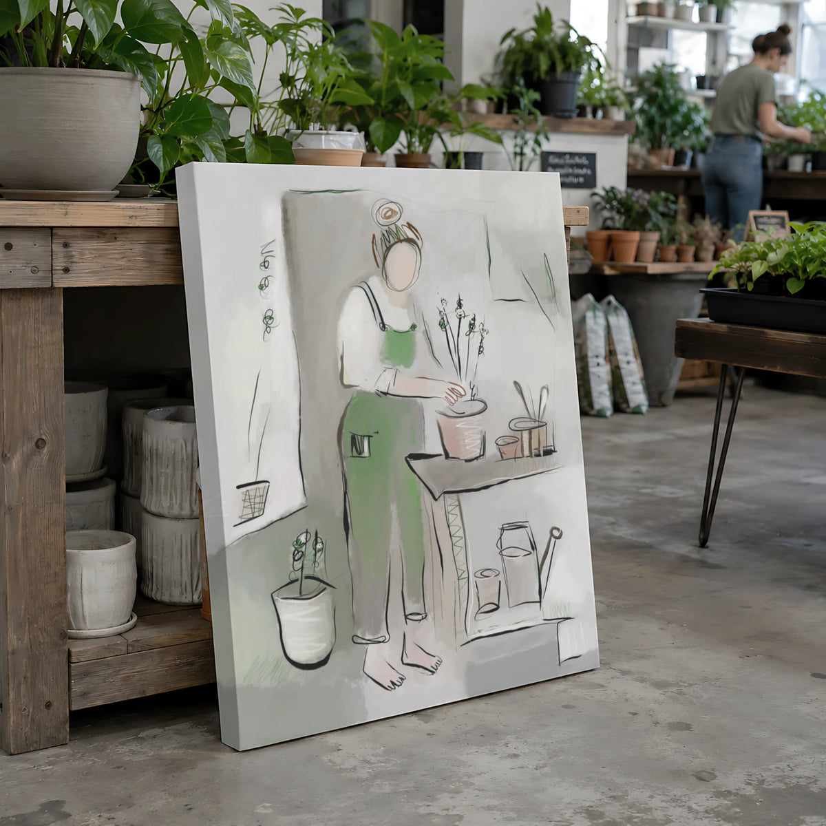 Plant Lady Wall Art | Plant Lover Canvas Print