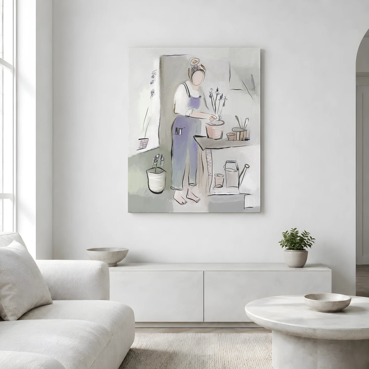 Plant Lady Wall Art | Plant Lover Canvas Print