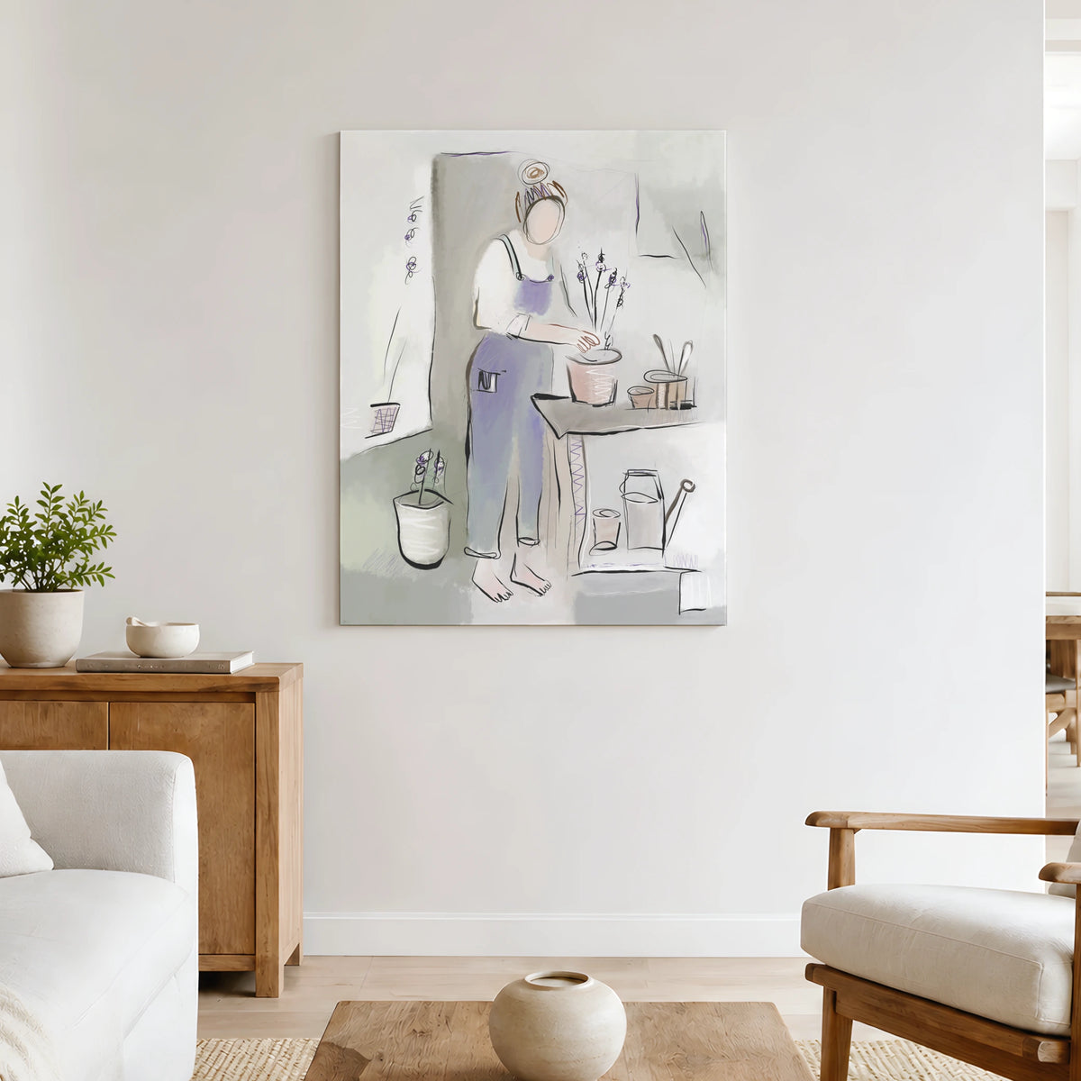 Plant Lady Wall Art | Plant Lover Canvas Print