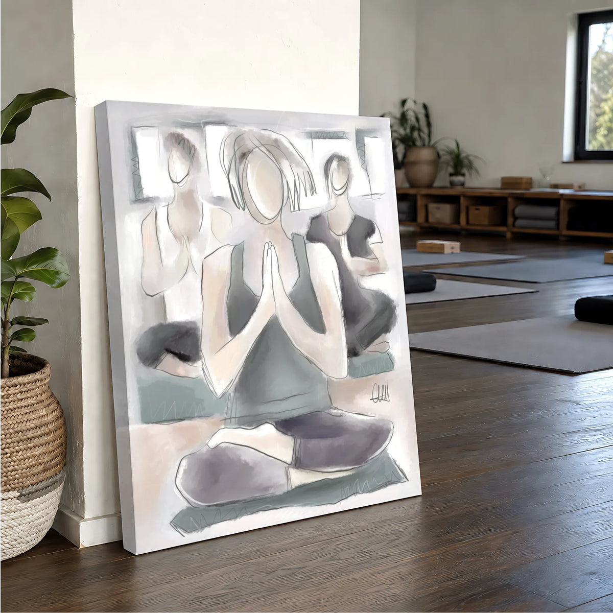 Yoga Wall Art Canvas Print | Wellness Studio & Gym Decor