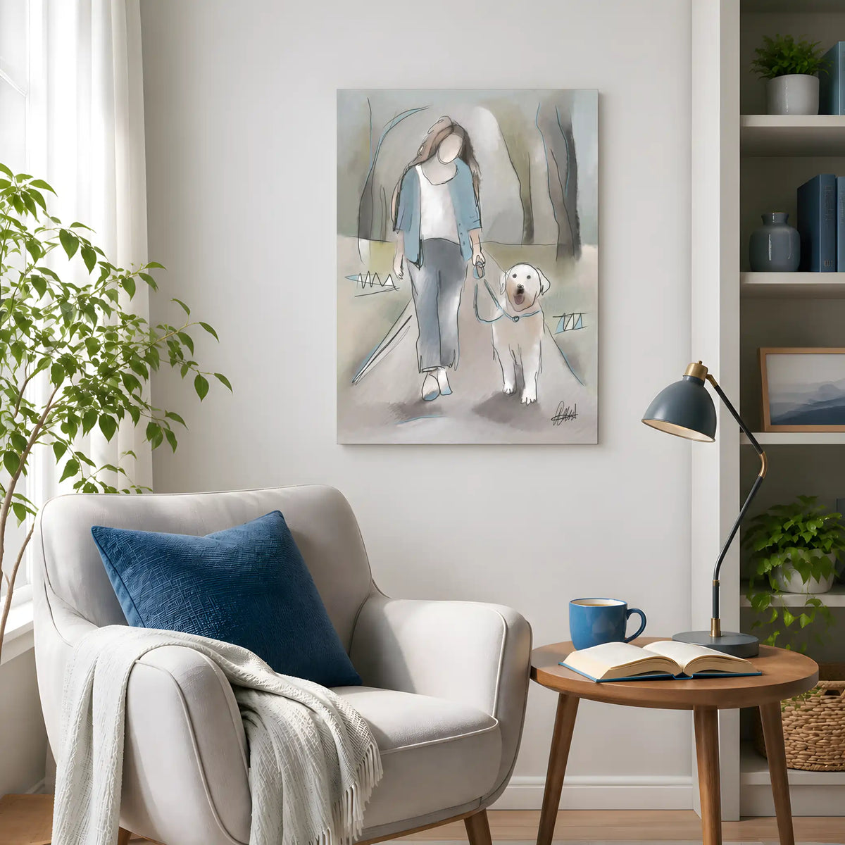 Dog Walking Wall Art | Meaningful Gift for Dog Lovers