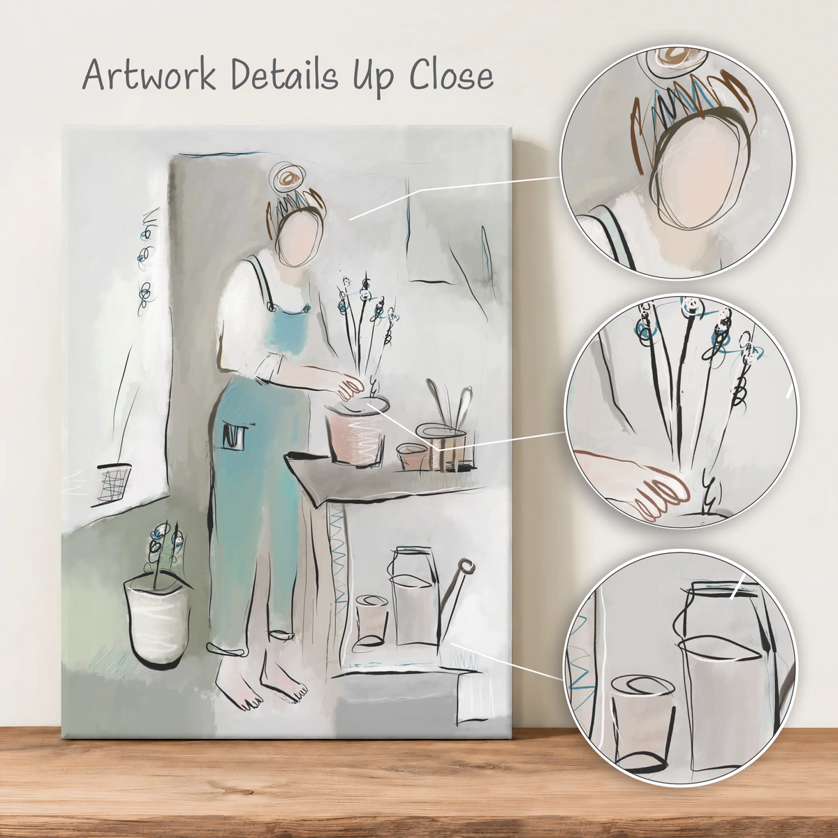 Plant Lady Wall Art | Plant Lover Canvas Print