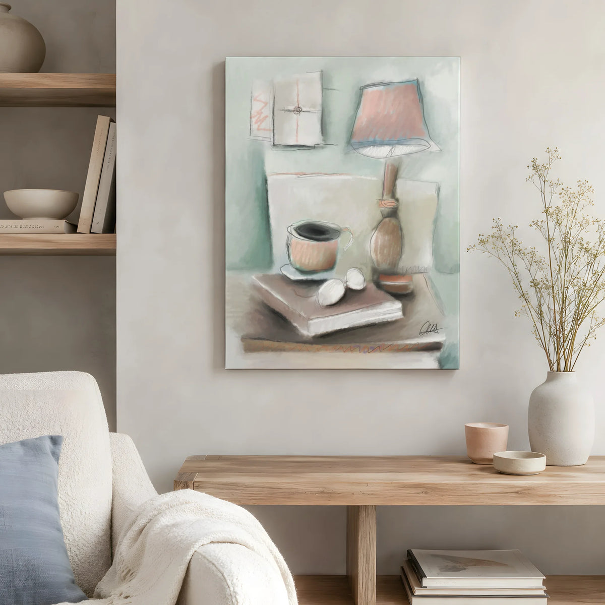 Reading Nook Canvas Print | Still Life Artwork