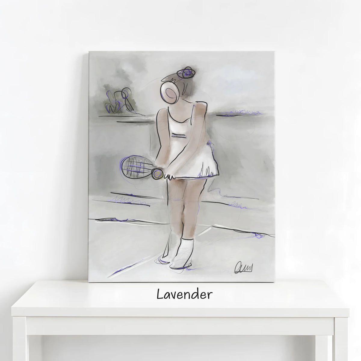 Tennis Player Canvas Print | Minimalist Wall Art