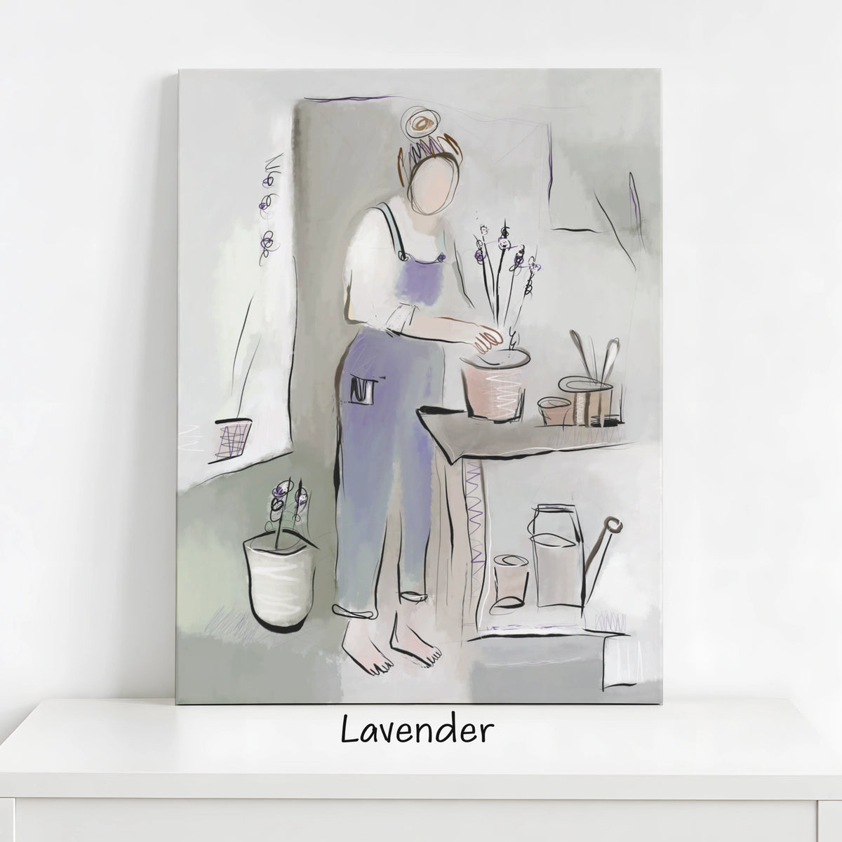 Plant Lady Wall Art | Plant Lover Canvas Print