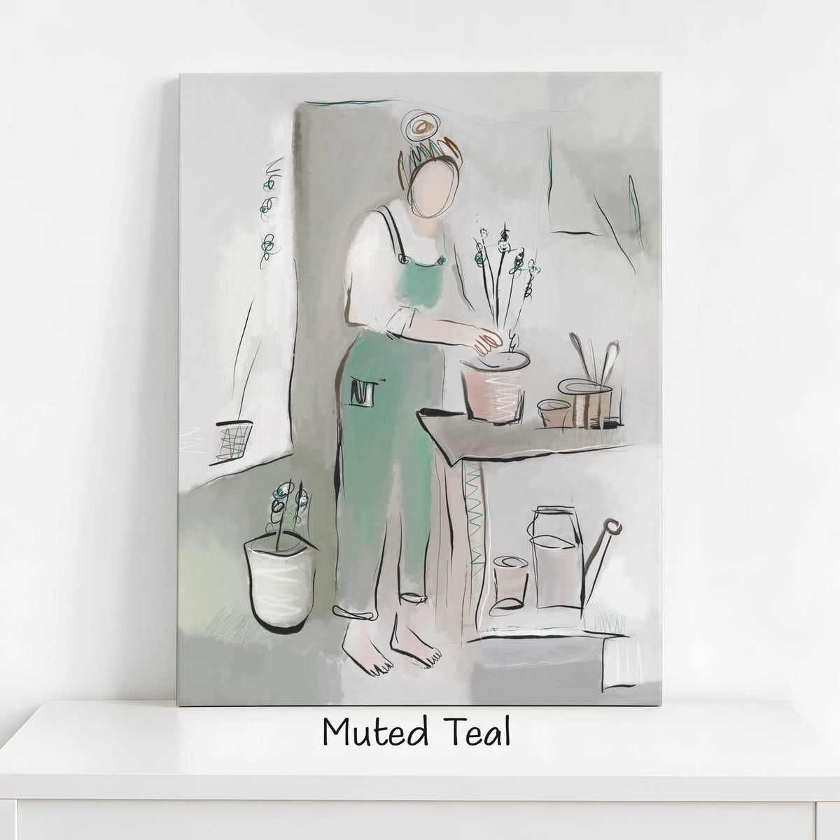 Plant Lady Wall Art | Plant Lover Canvas Print