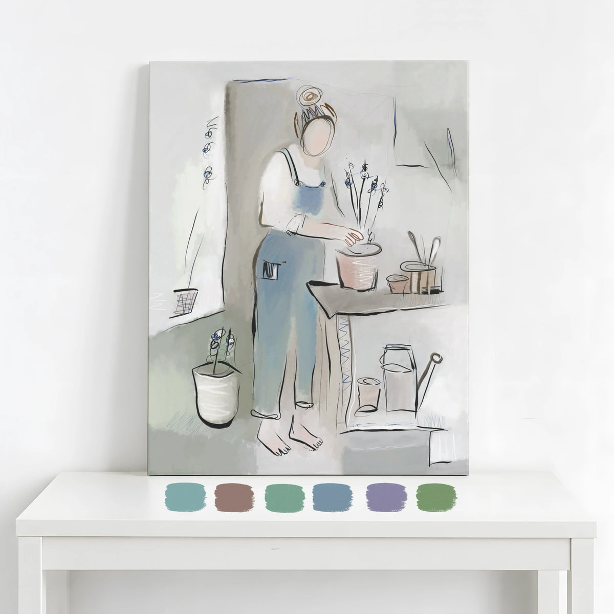 Plant Lady Wall Art | Plant Lover Canvas Print