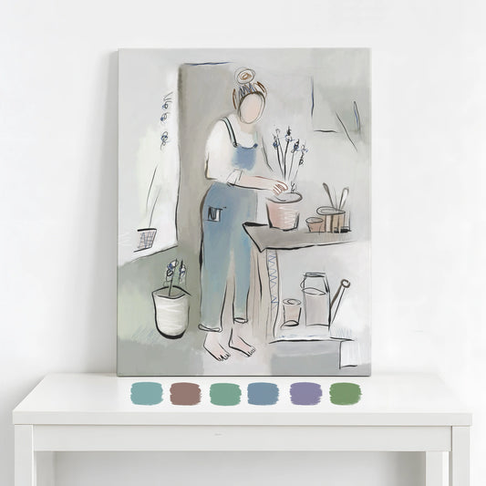 Plant Lady Wall Art | Plant Lover Canvas Print