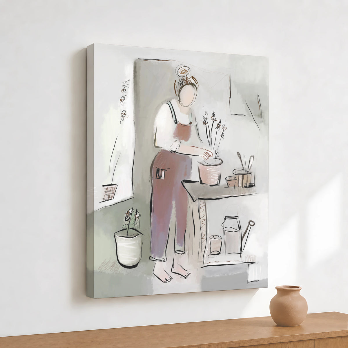 Plant Lady Wall Art | Plant Lover Canvas Print