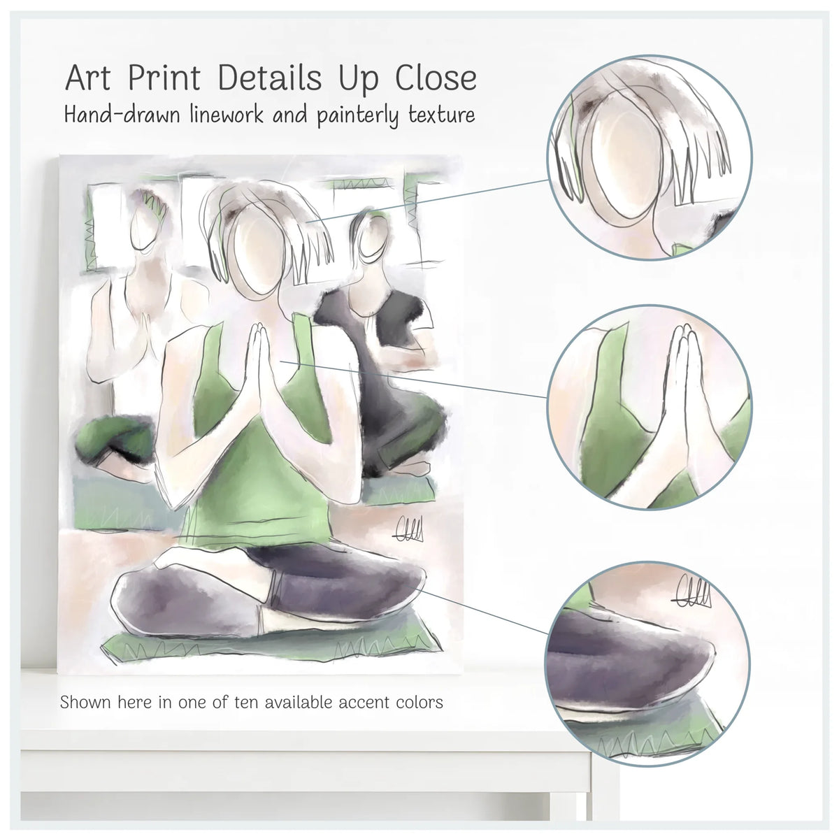 Yoga Wall Art Canvas Print | Wellness Studio & Gym Decor
