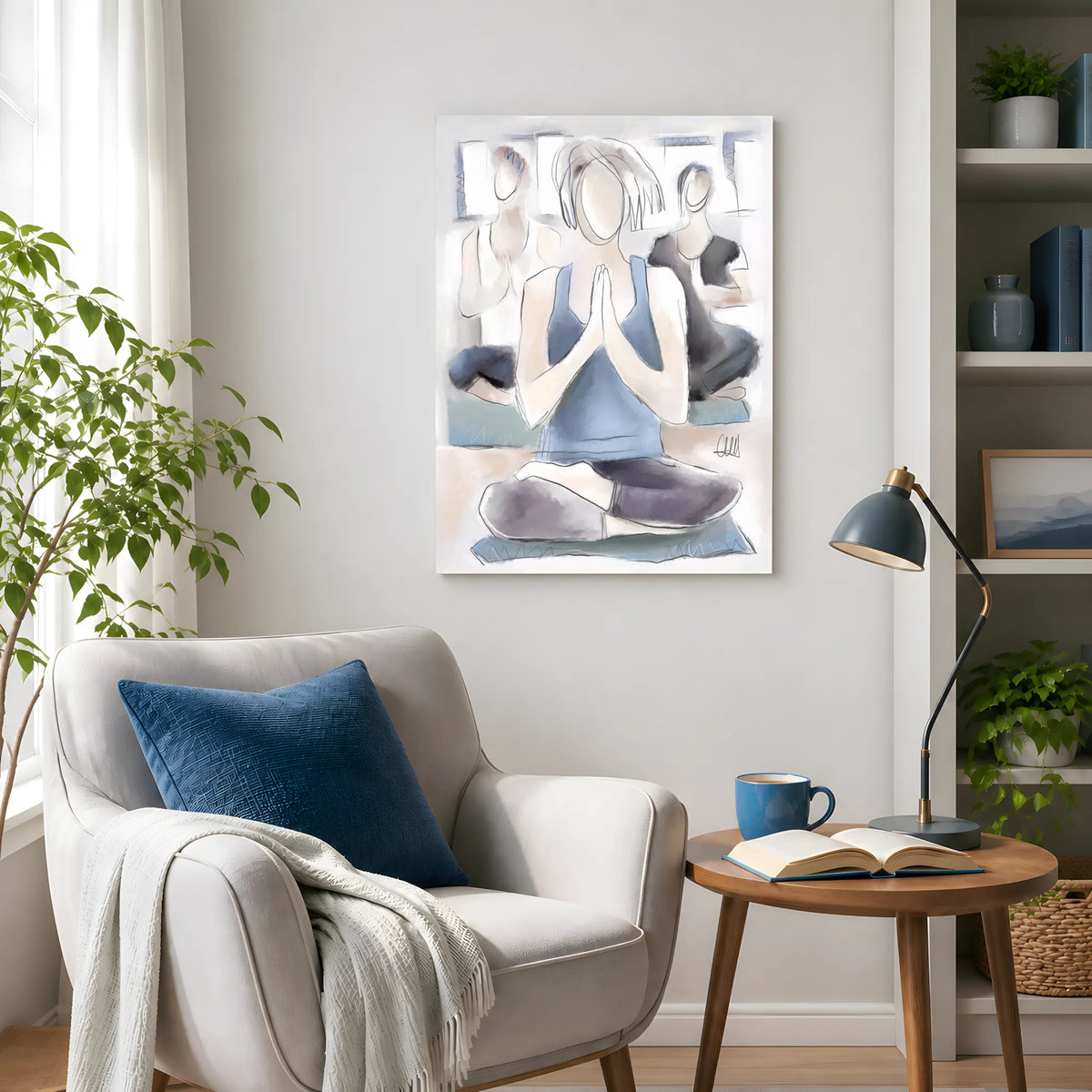 Yoga Wall Art Canvas Print | Wellness Studio & Gym Decor