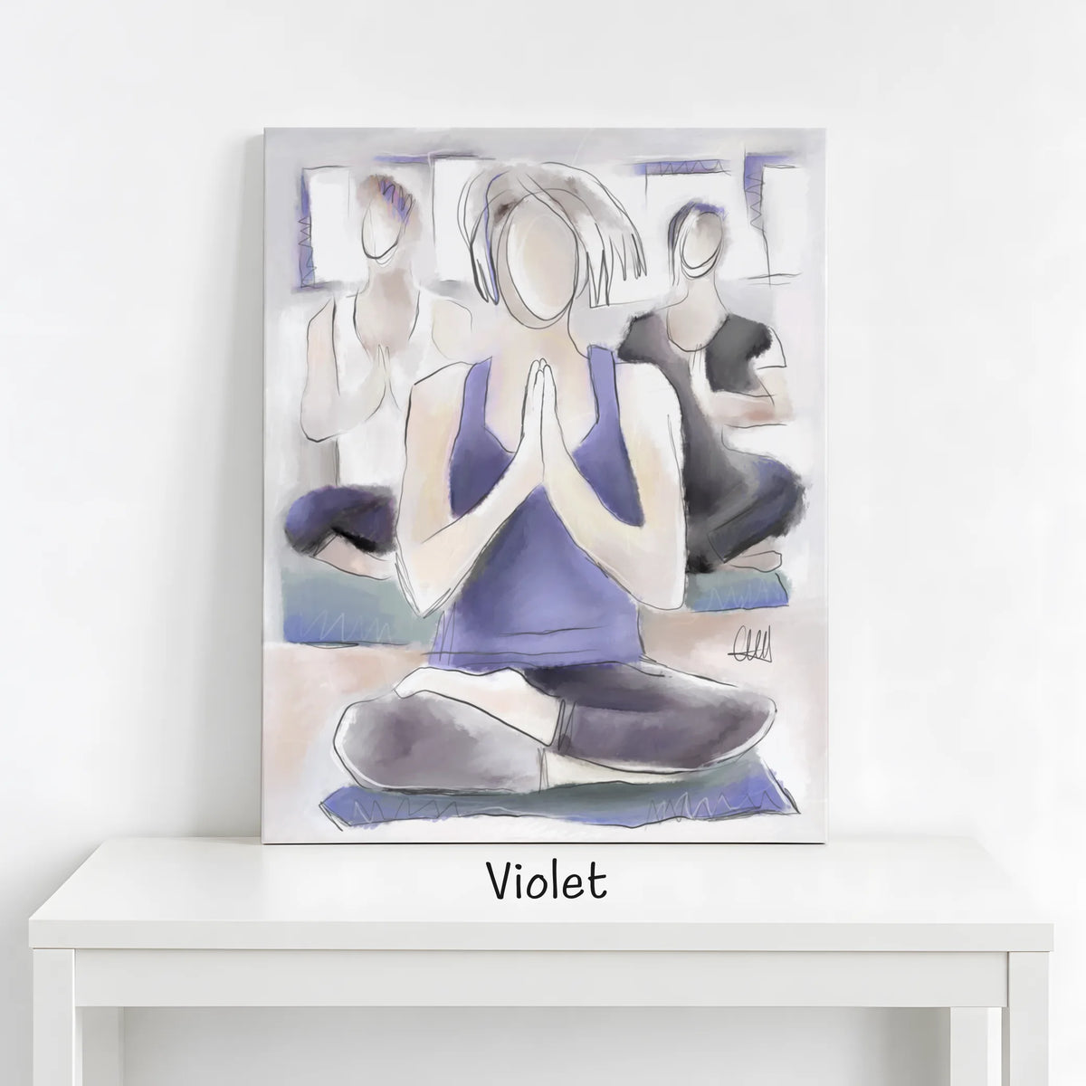 Yoga Wall Art Canvas Print | Wellness Studio & Gym Decor