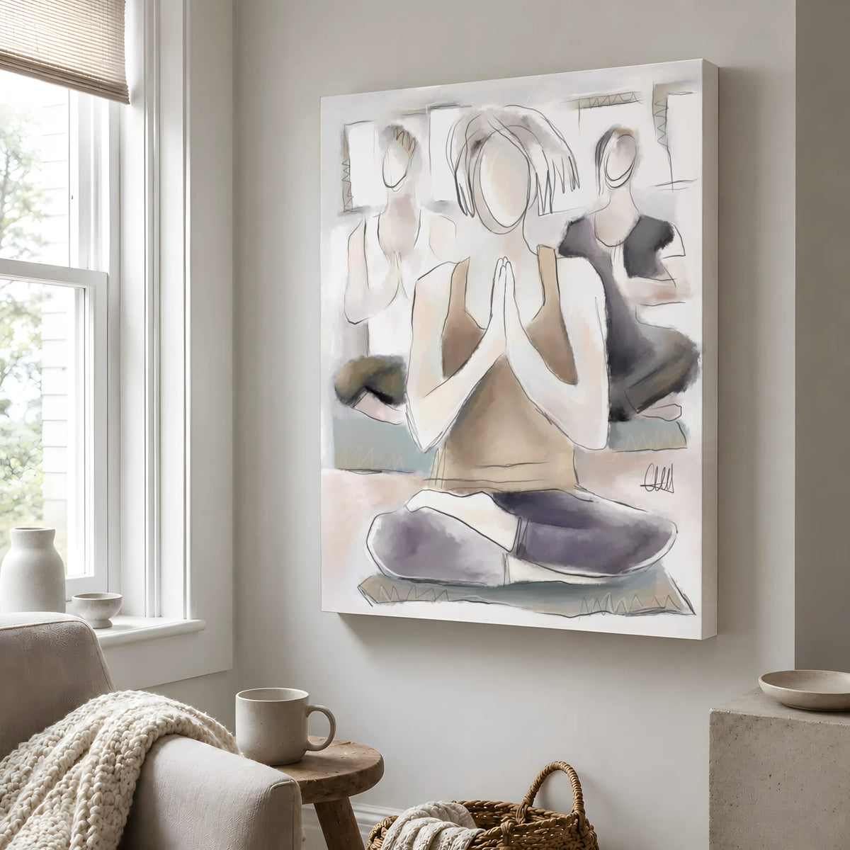 Yoga Wall Art Canvas Print | Wellness Studio & Gym Decor