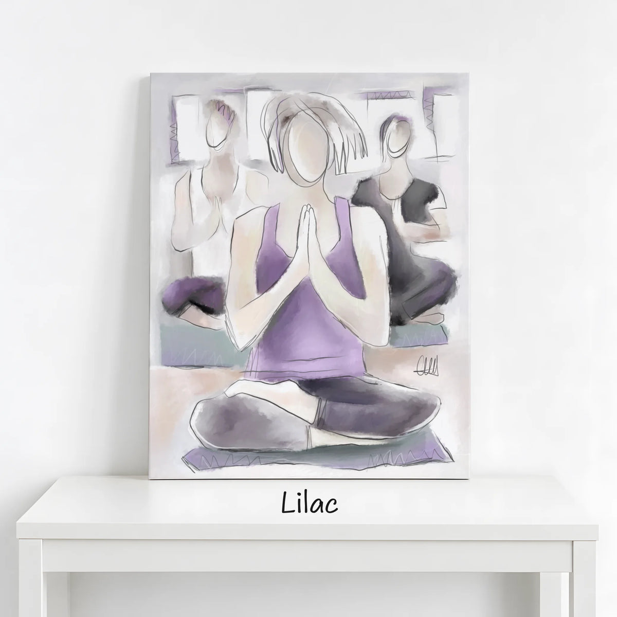Yoga Wall Art Canvas Print | Wellness Studio & Gym Decor