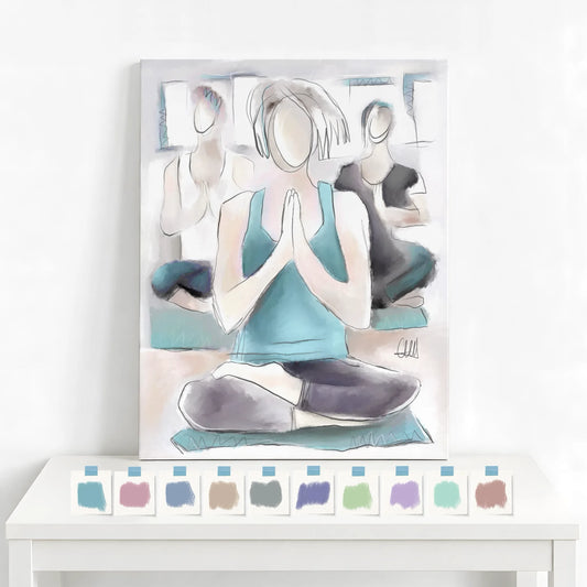 Yoga Wall Art Canvas Print | Wellness Studio & Gym Decor